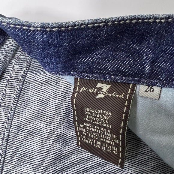 NEW 7 for All Mankind Denim Mini Skirt  SZ-26 - Picture 10 of 12